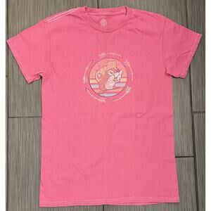 Buc-ee’s Women’s Pink Short Sleeve Double Sided T-shirt Size Small Dogs